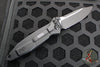 Microtech Socom Elite- Manual Folder- Single Edge- Black Handle- Two-tone Black Blade 160-1 T