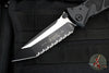 Microtech Socom Elite- Manual Folder- Tanto Edge- Black Handle- Two-tone Black Full Serrated Blade 161-3 T