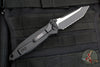 Microtech Socom Elite- Manual Folder- Tanto Edge- Black Handle- Two-tone Black Full Serrated Blade 161-3 T