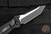Microtech Socom Elite- Manual Folder- Tanto Edge- Black Handle- Two-tone Black Full Serrated Blade 161-3 T