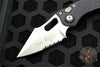 Microtech Stitch OTS Auto Knife- Black Handle- Stonewash Part Serrated Blade 169-11