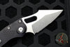 Microtech Stitch OTS Auto Knife- Black Handle- Stonewash Part Serrated Blade 169-11