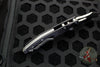 Microtech Stitch OTS Auto Knife- Black Handle- Stonewash Part Serrated Blade 169-11