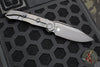 Microtech Anax- Black DLC Single Edge- DLC Finished Titanium Handle with Carbon Fiber Inlay- Dual Lanyard 190C-1 DLCTCFTI