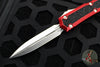Microtech Makora- Double Edge- Red With Stonewash Plain Edge 206-10 RDS