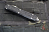 Microtech Makora- Double Edge- Black With Stonewash Part Serrated Edge 206-11 S
