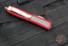 Microtech Makora- Double Edge- Red Handle With Carbon Fiber Inlay- Bronzed Plain Edge 206-13 RDCFIS