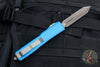 Microtech Ultratech OTF Knife- Spartan Edge- Blue Handle- Bronzed Apocalyptic Blade 223-13 APBL