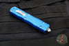 Microtech Dirac OTF Knife- Double Edge- Blue Handle- Stonewash Blade HW 225-10 BL