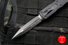 Microtech Dirac Delta OTF Knife- Double Edge- Tactical- Black Handle- Black Plain edge Blade- Black HW 227-1 T