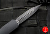 Microtech Dirac Delta OTF Knife- Double Edge- Tactical- Black Handle- Black Plain edge Blade- Black HW 227-1 T