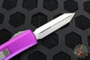 Microtech UTX-85 OTF Knife- Spartan Edge- Violet Handle- Stonewash Blade 230-10 VI