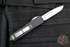 Microtech UTX-85 Black OTF Knife- Single Edge- Black Handle- Part Serrated Satin Blade 231-5