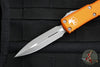 Microtech UTX-85 OTF Knife- Double Edge- Orange Handle- Apocalyptic Blade 232-10 APOR