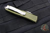 Microtech UTX-85- Double Edge- Distressed OD Green- Apocalyptic Finished Plain Edge Blade 232-10 DOD