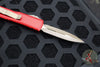 Microtech UTX-85 OTF Knife- Double Edge- Red Handle- Bronzed Apocalyptic Blade 232-13 APRD