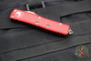 Microtech UTX-85 OTF Knife- Double Edge- Red Handle- Bronzed Blade 232-13 RD