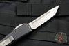 Microtech UTX-85 OTF Knife- Tanto Edge- Tan G-10 Top- Apocalyptic Full Serrated Blade 233-12 APGTTAS