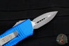 Microtech Mini Troodon OTF Knife- Double Edge- Blue Handle- Apocalyptic Blade 238-10 APBL