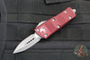 Microtech Mini Troodon OTF Knife- Double Edge- Merlot Red Handle- Apocalyptic Blade 238-10 APMR
