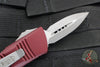 Microtech Mini Troodon OTF Knife- Double Edge- Merlot Red Handle- Apocalyptic Blade 238-10 APMR