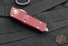 Microtech Mini Troodon OTF Knife- Double Edge- Merlot Red Handle- Apocalyptic Blade 238-10 APMR
