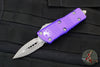 Microtech Mini Troodon OTF Knife- Double Edge- Purple Handle- Apocalyptic Blade 238-10 APPU