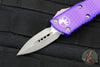 Microtech Mini Troodon OTF Knife- Double Edge- Purple Handle- Apocalyptic Blade 238-10 APPU
