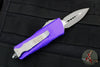 Microtech Mini Troodon OTF Knife- Double Edge- Purple Handle- Apocalyptic Blade 238-10 APPU