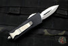 Microtech Mini Troodon OTF Knife- Double Edge- Black Handle- Stonewash Blade 238-10