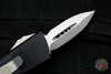 Microtech Mini Troodon OTF Knife- Double Edge- Black Handle- Stonewash Blade 238-10