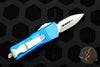 Microtech Mini Troodon OTF-Double Edge- Blue With Stonewash Blade 238-10 BL