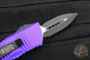 Microtech Mini Troodon OTF Knife- Double Edge- Purple With Black Blade 238-1 PU