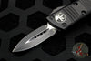 Microtech Mini Troodon Black Tactical Double Edge OTF With Black Blade and Hardware 238-1 T