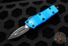 Microtech Mini Troodon OTF Knife- Double Edge- Blue With Black Full Serrated Blade 238-3 BL