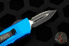 Microtech Mini Troodon OTF Knife- Double Edge- Blue With Black Full Serrated Blade 238-3 BL