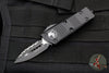 Microtech Mini Troodon OTF Knife- Double Edge- Black Tactical With Black Full Serrated Blade 238-3 T