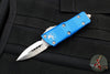 Microtech Mini Troodon OTF Knife- Double Edge- Blue With Satin Blade 238-4 BL