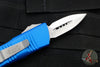 Microtech Mini Troodon OTF Knife- Double Edge- Blue With Satin Blade 238-4 BL
