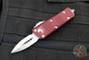 Microtech Mini Troodon OTF Knife- Double Edge- Merlot Red With Satin Blade 238-4 MR