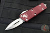 Microtech Mini Troodon OTF Knife- Double Edge- Merlot Red With Satin Blade 238-4 MR