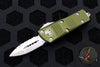 Microtech Mini Troodon OTF Knife- Double Edge- OD Green With Satin Full Serrated Blade 238-6 OD