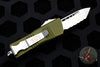 Microtech Mini Troodon OTF Knife- Tanto Edge- OD Green With Stonewash Full Serrated Blade 240-12 OD