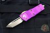 Microtech Mini Troodon OTF Knife- Tanto Edge- Violet Handle- Bronzed Finished Blade 240-13 VI