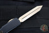 Microtech UTX-70 OTF Knife- Spartan Edge- Black Handle- Bronzed Blade 249-13