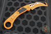 Microtech Lineman Karambit Out The Side (OTS) Auto- Rescue Orange Handle- Orange Full Serrated Blade 264-3 COR