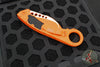 Microtech Lineman Karambit Out The Side (OTS) Auto- Rescue Orange Handle- Orange Full Serrated Blade 264-3 COR