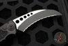 Microtech Hawk Karambit Out The Side (OTS) Auto- Tactical- Black Handle- Black Full Serrated Blade 266-3 T RINGED