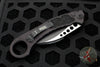 Microtech Hawk Karambit Out The Side (OTS) Auto- Tactical- Black Handle- Black Full Serrated Blade 266-3 T RINGED