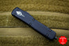 Microtech UTX-70 Black Body Hellhound (OTF) Damascus Blade Silver-Ringed Black HW 419-16